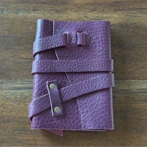 Portland Leather Small Wrapped Journal Plum